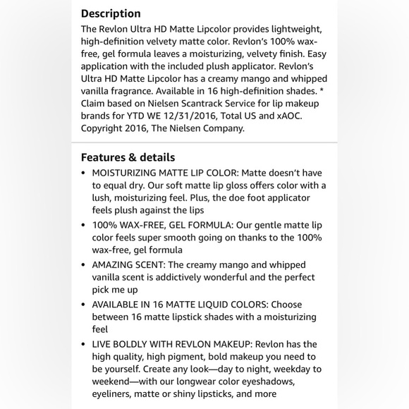 Revlon Ultra HD Matte Lipcolor Metallic •GLOW 5/$25 - Picture 5 of 13